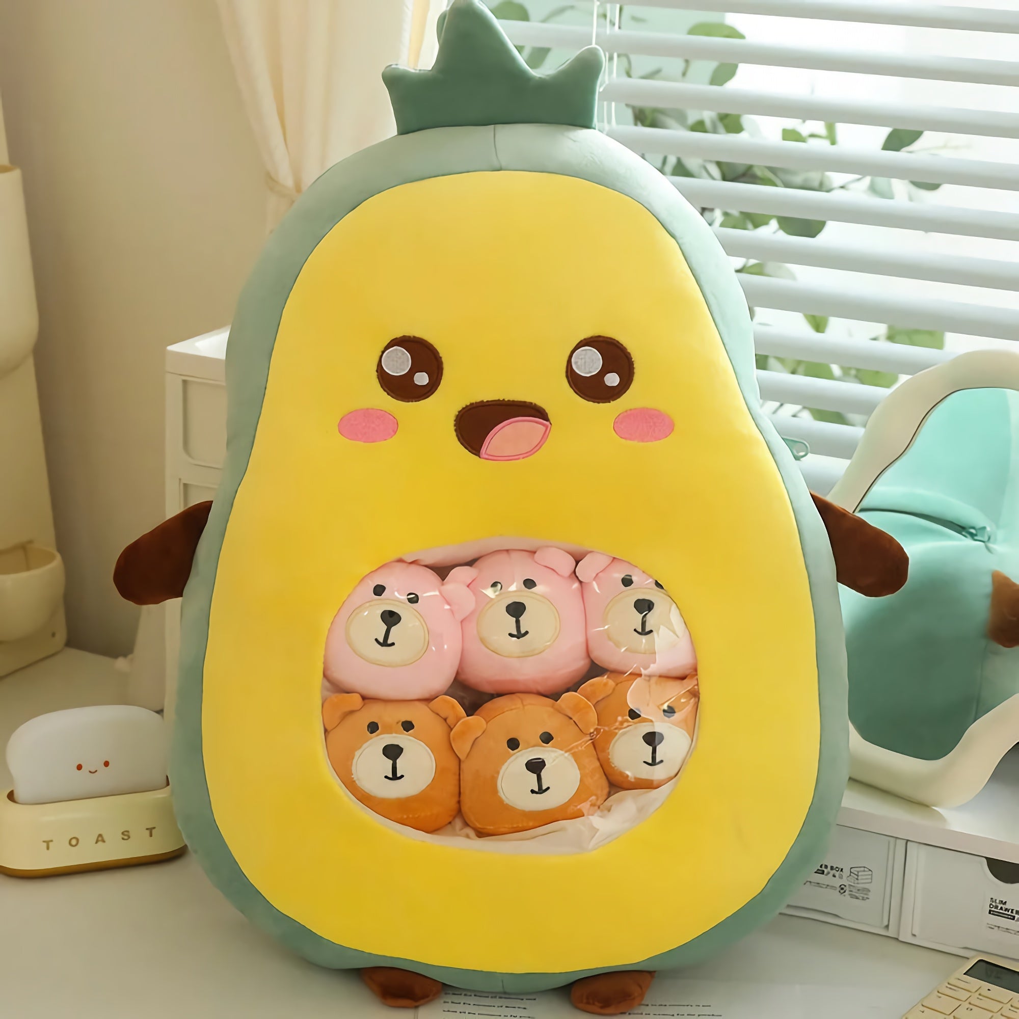 Snack Squeeze Fruits Peekaboo Plush Set