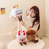 Party Puff Cakes, Kawaii Dessert Plush Buddies