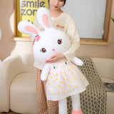 Daisy Dress Bunnies, Sweet Plush Rabbits in Floral Skirts