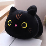 SnuggleMeow Adorable Round Cat Plush Pillow