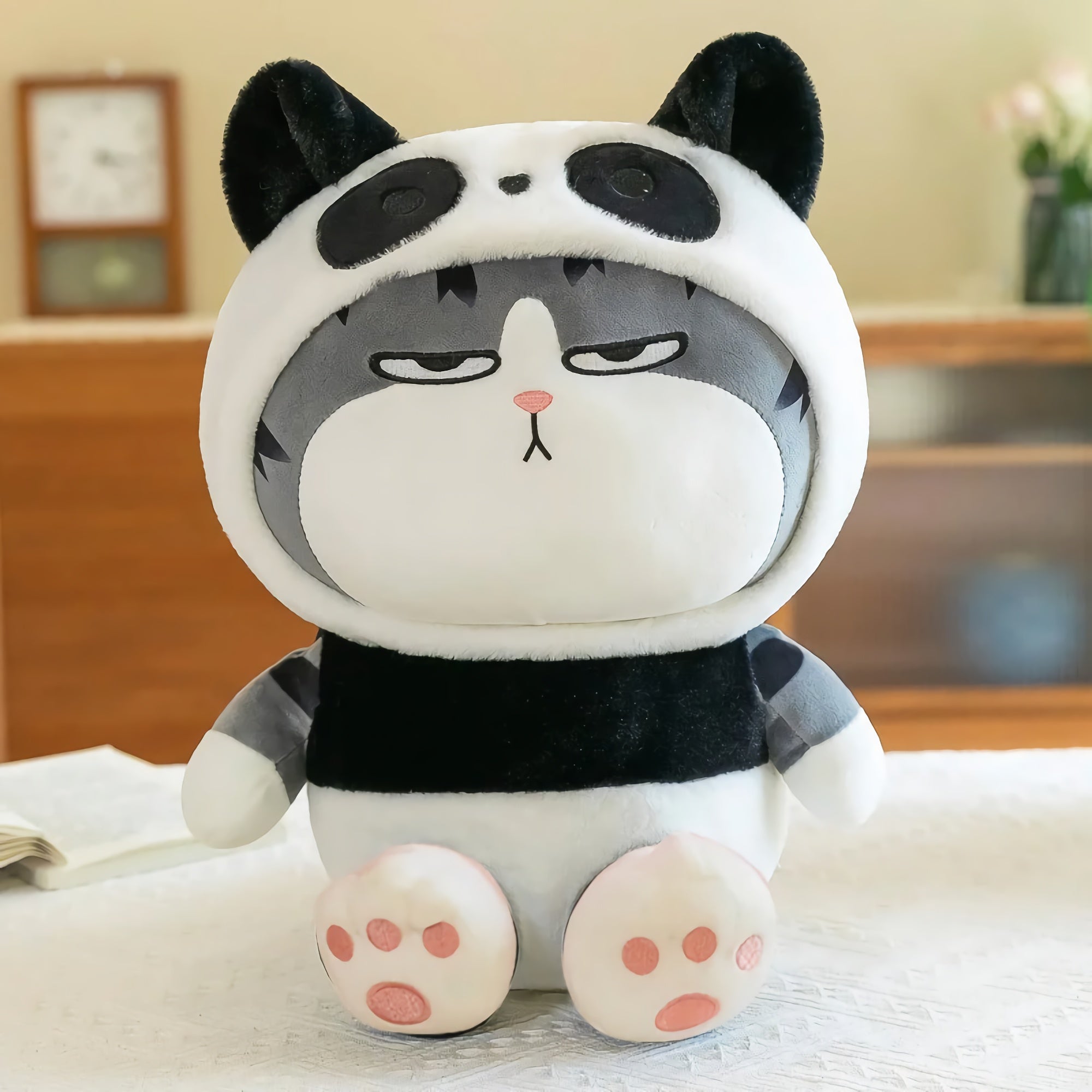 Grumpy Cosplay Cats Stuffed Animal Plushies in Cute Hoodies