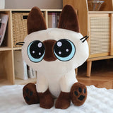 Big-Eyed Siamese Cat Stuffed Animal Plush