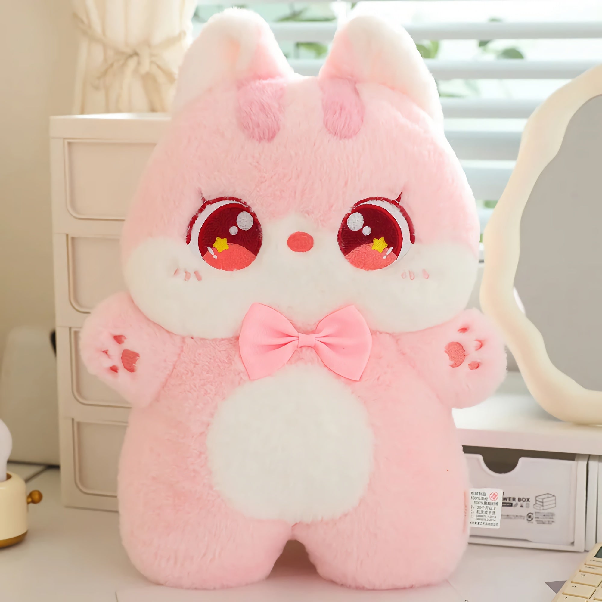 Big-Eyed Bowtie Kittens Plush Stuffed Animal