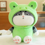 Grumpy Cosplay Cats Stuffed Animal Plushies in Cute Hoodies
