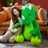 Giant Green Triceratops Plush Pillow