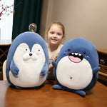 Arctic Pals Kids Travel Blanket & Plush Pillow Set - Hops and Pops - Cute - Plushies - Kawaii - Features: Two in One