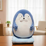 Arctic Pals Kids Travel Blanket & Plush Pillow Set - Hops and Pops - Cute - Plushies - Kawaii - Stuffed Animals