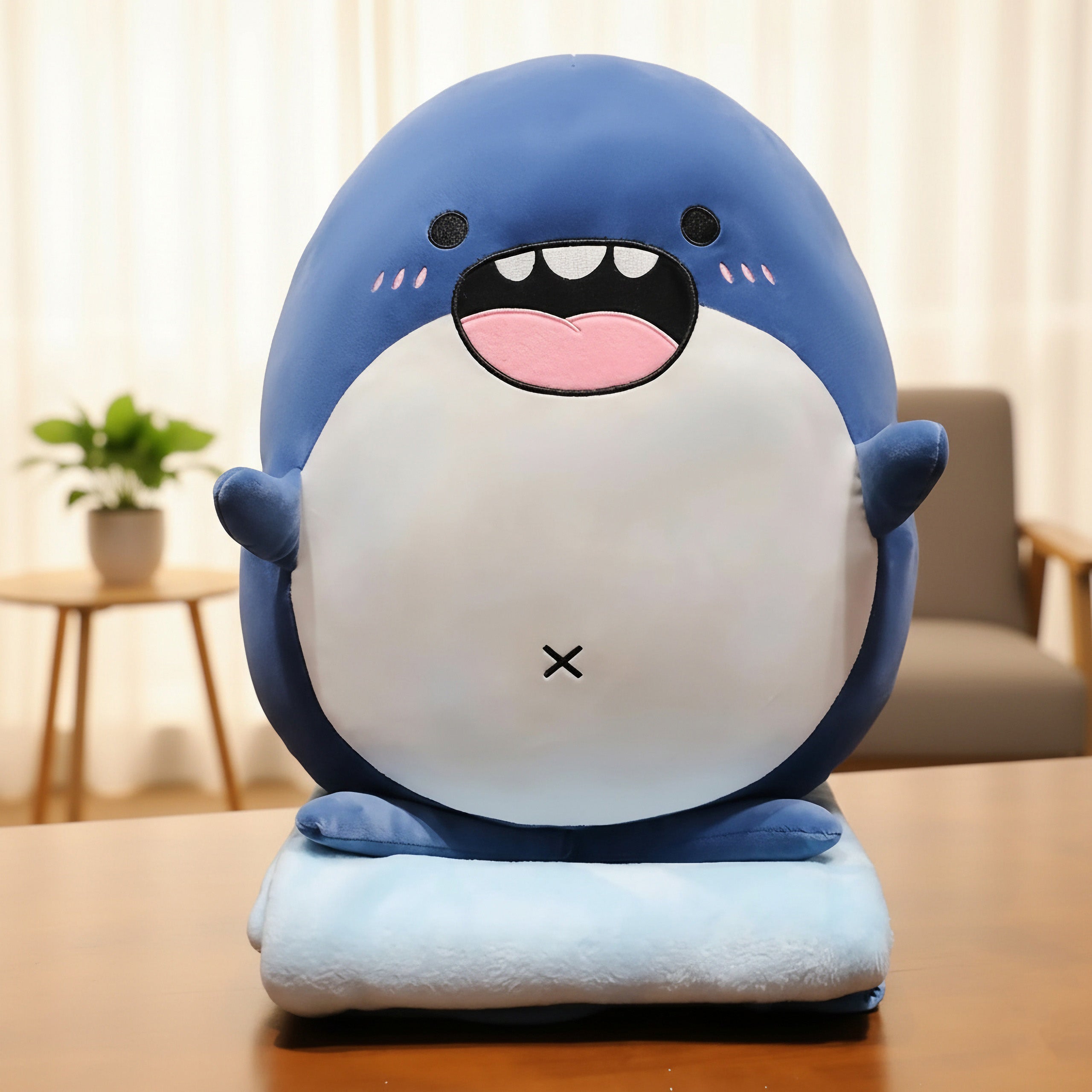 Arctic Pals Kids Travel Blanket & Plush Pillow Set - Hops and Pops - Cute - Plushies - Kawaii - Shape: Round