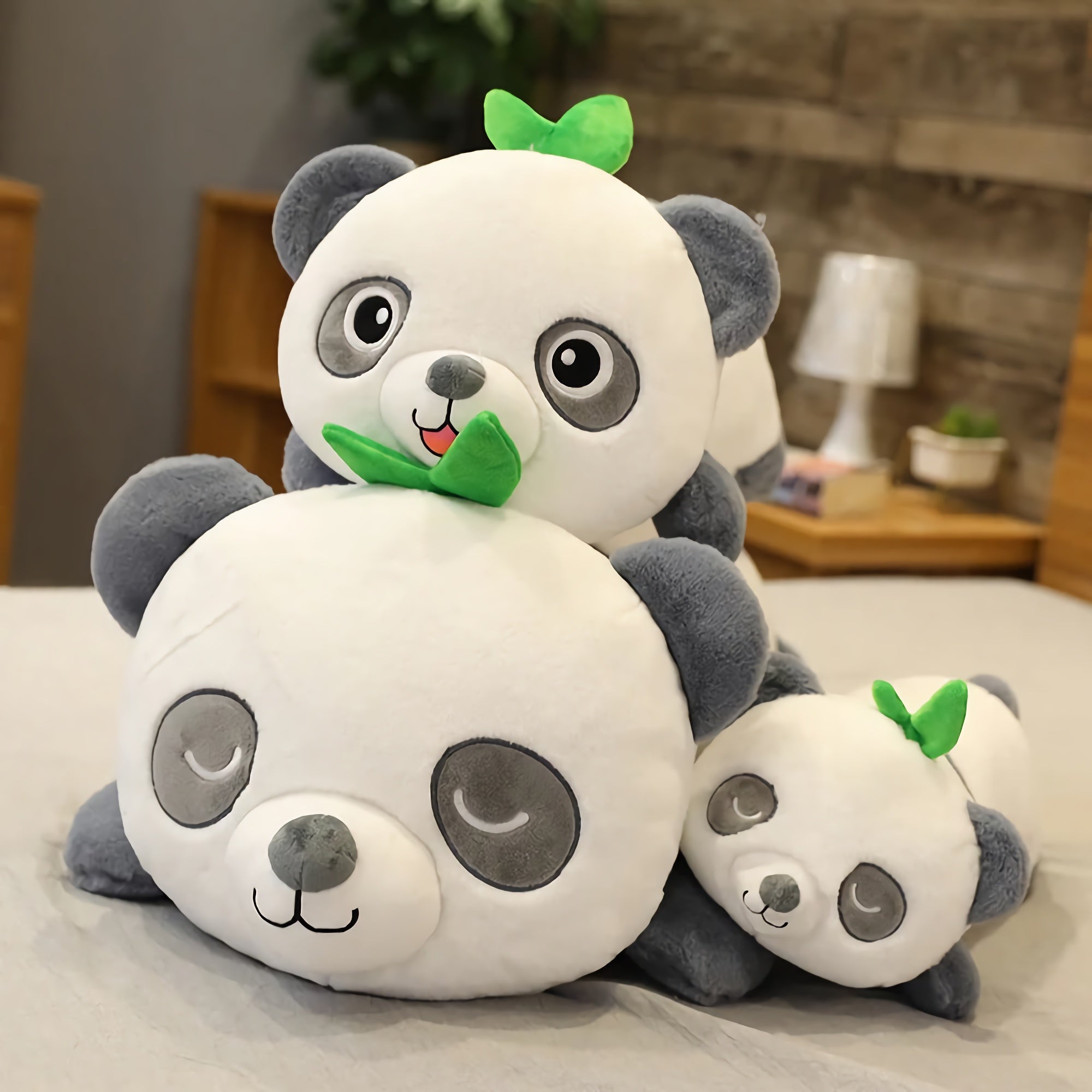 Bamboo Snooze Panda Plushies - Hops and Pops - Cute - Plushies - Kawaii - Panda Plush - Stuffed Animals