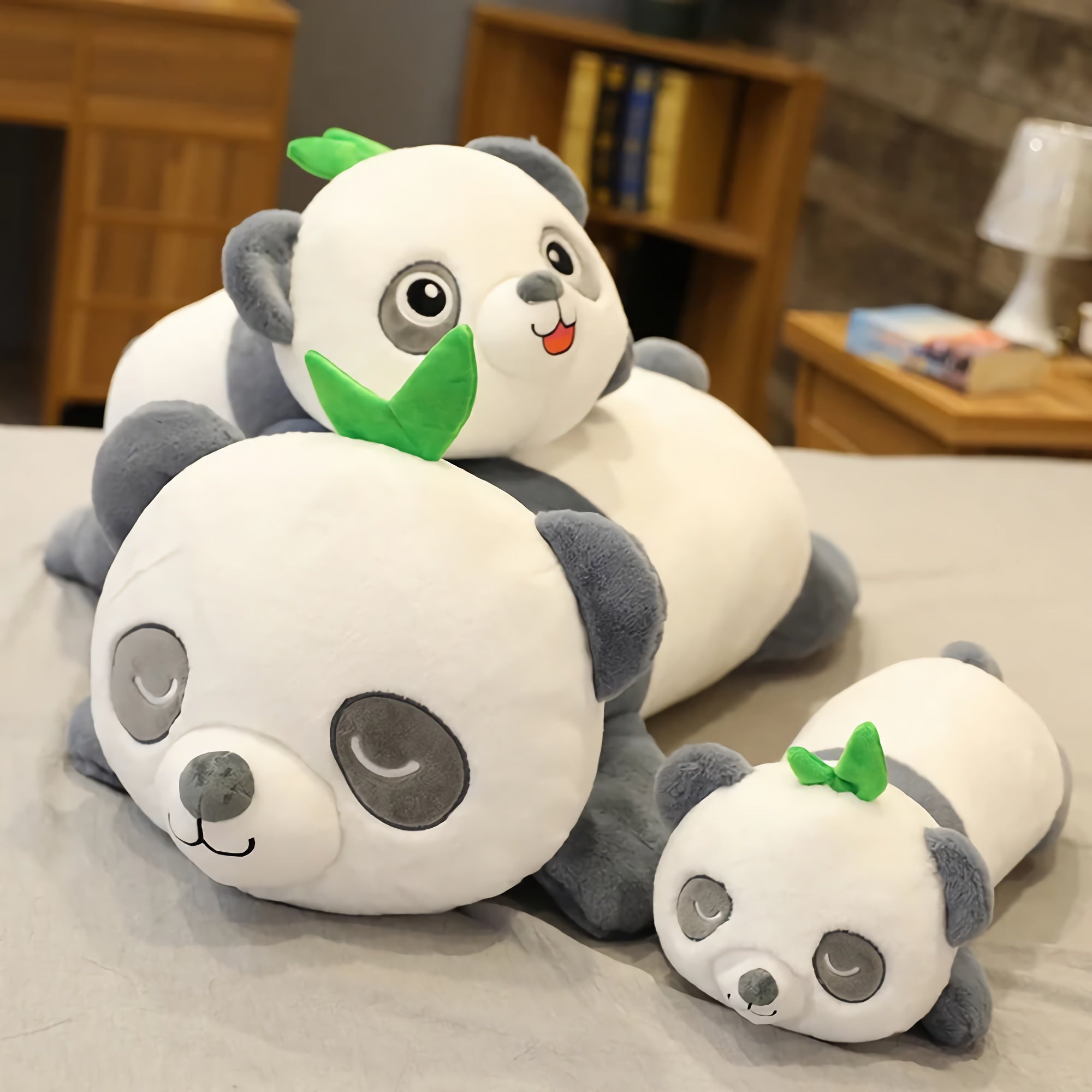 Bamboo Snooze Panda Plushies - Hops and Pops - Cute - Plushies - Kawaii - Panda Plush - Stuffed Animals