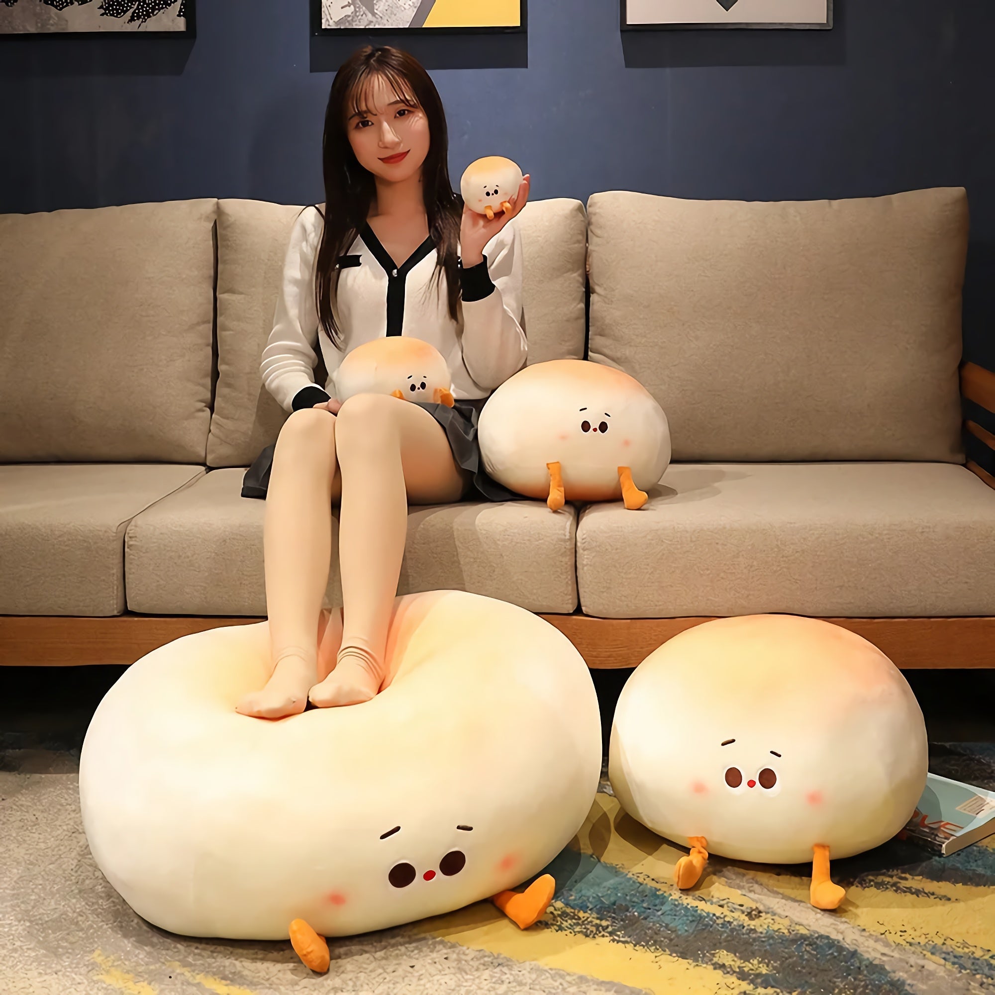 Bao Buddies - Chubby Bun Plush Pillows - Hops and Pops - Cute - Plushies - Kawaii - Stuffed Animals