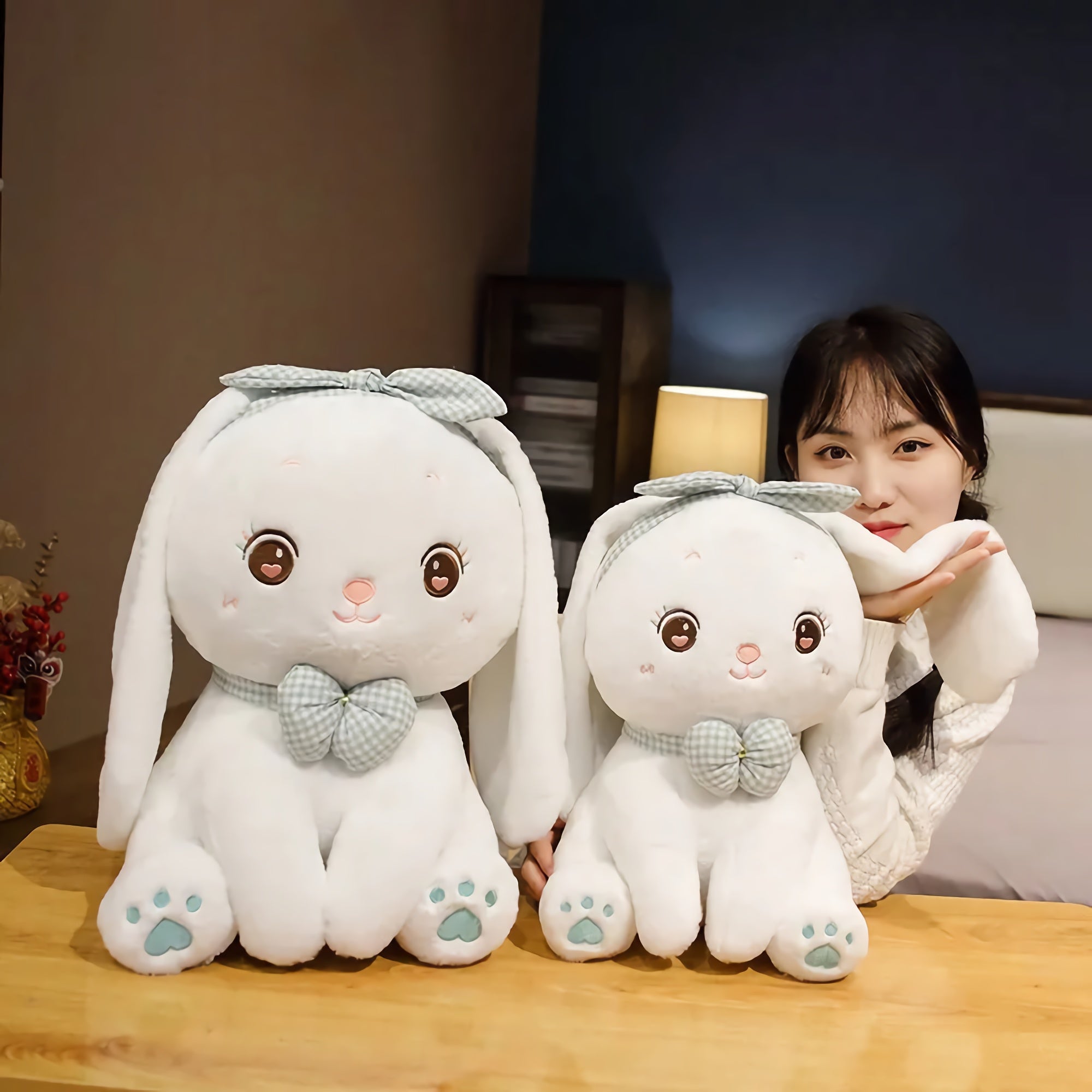 Berry Bow Bunny Plush - Hops and Pops - Cute - Plushies - Kawaii - Rabbit Plush - Stuffed Animals