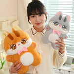 Big-Eyed Bowtie Kittens Plush Stuffed Animal - Hops and Pops - Cute - Plushies - Kawaii - Cat Plush - Features: Big Eyes