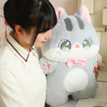Big-Eyed Bowtie Kittens Plush Stuffed Animal - Hops and Pops - Cute - Plushies - Kawaii - Cat Plush - Stuffed Animals