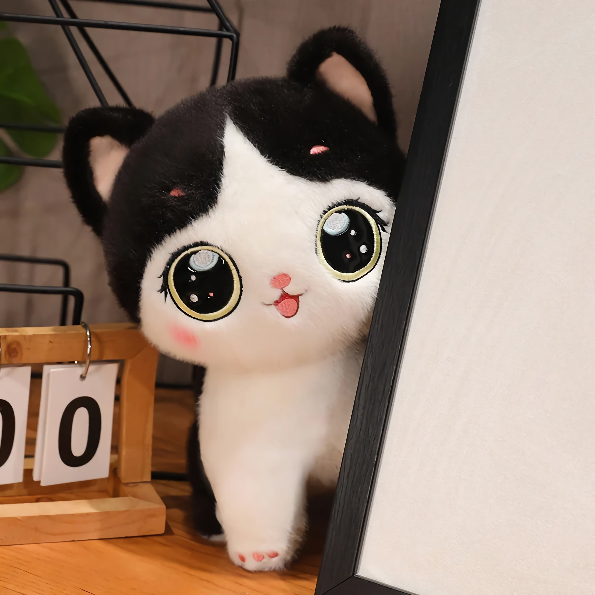 Big-Eyed Cute Kitten Plush - Hops and Pops - Cute - Plushies - Kawaii - Cat Plush - Stuffed Animals