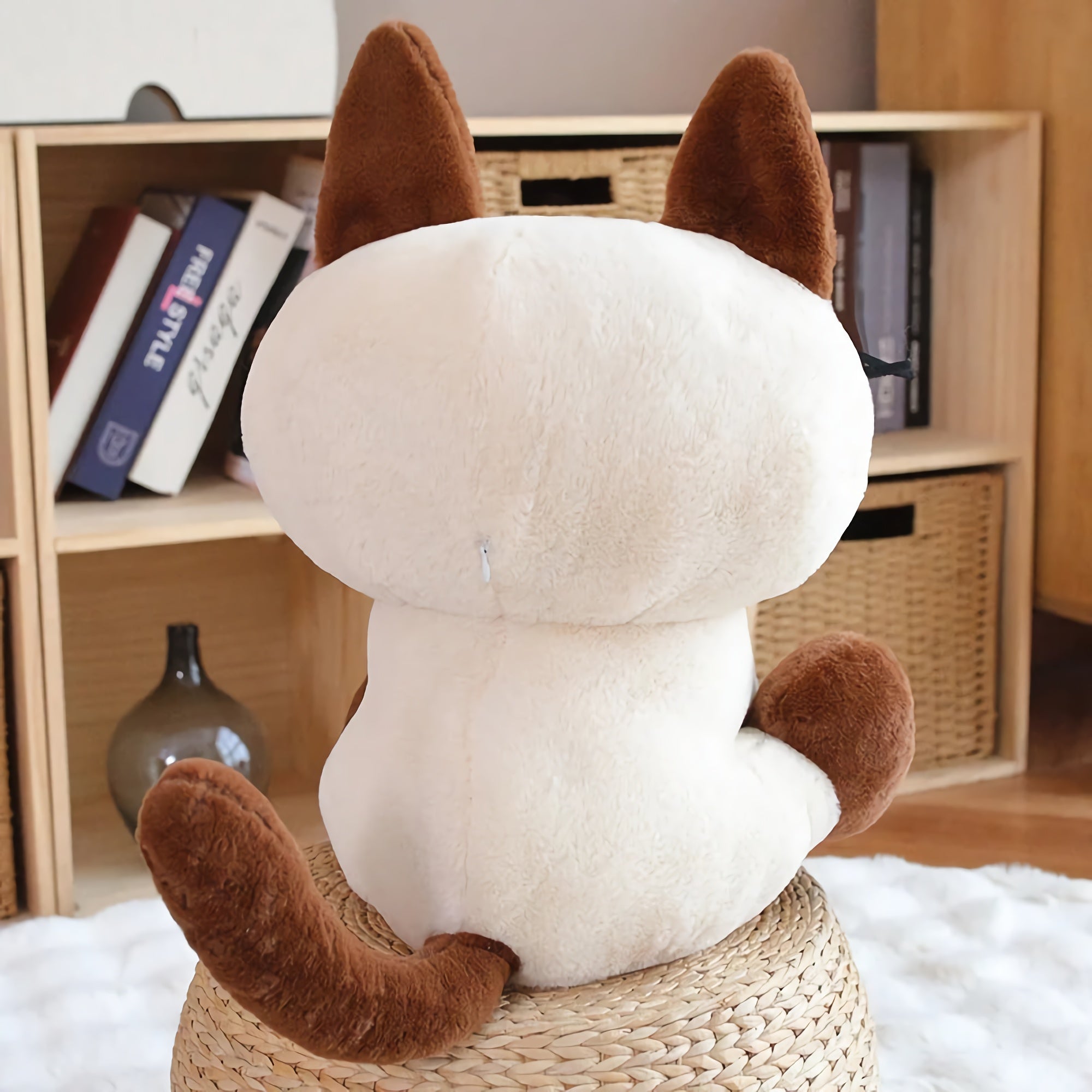 Big-Eyed Siamese Cat Stuffed Animal Plush - Hops and Pops - Cute - Plushies - Kawaii - Cat Plush - Stuffed Animals