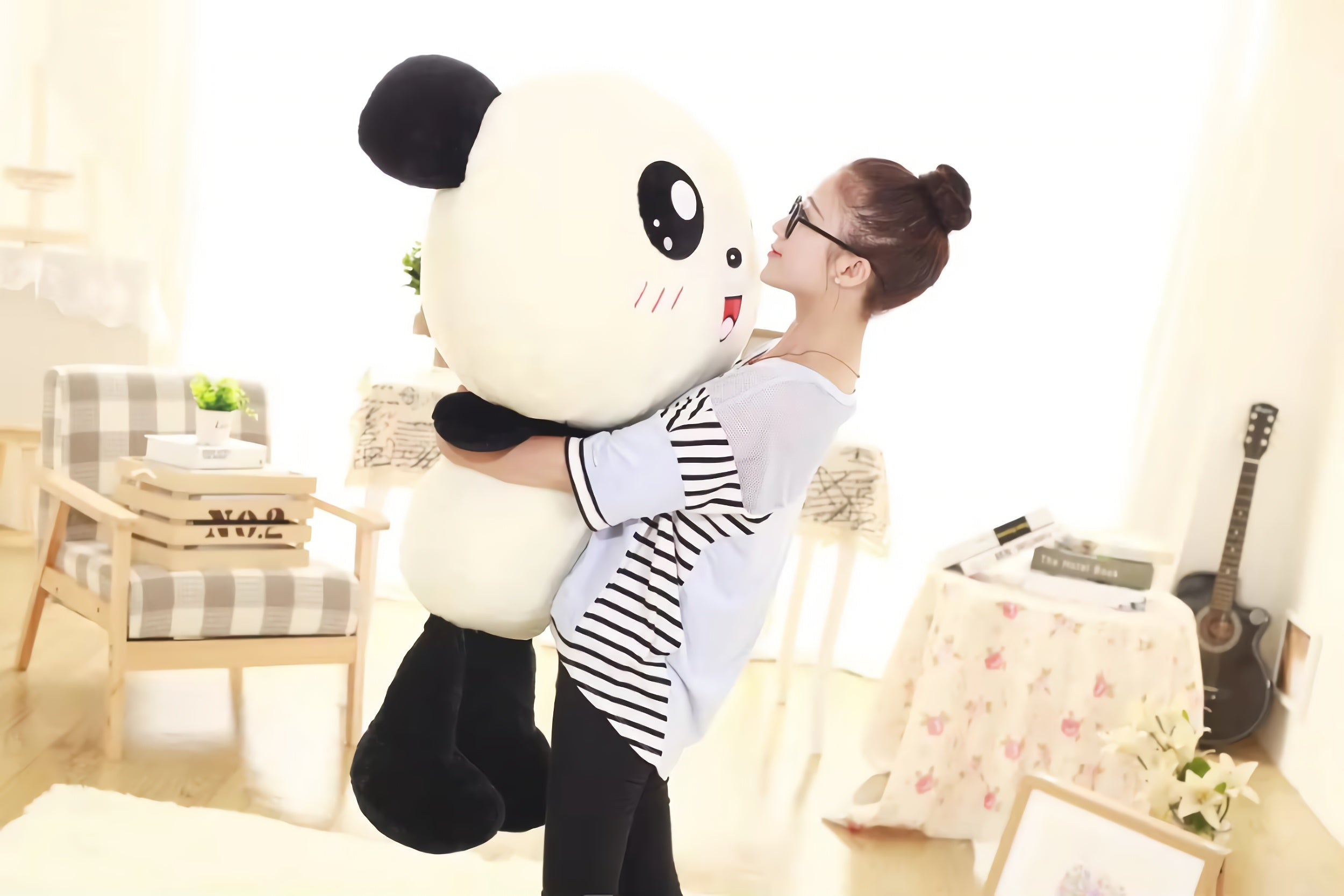 Big-Head Panda Plush - Hops and Pops - Cute - Plushies - Kawaii - Panda Plush - Stuffed Animals