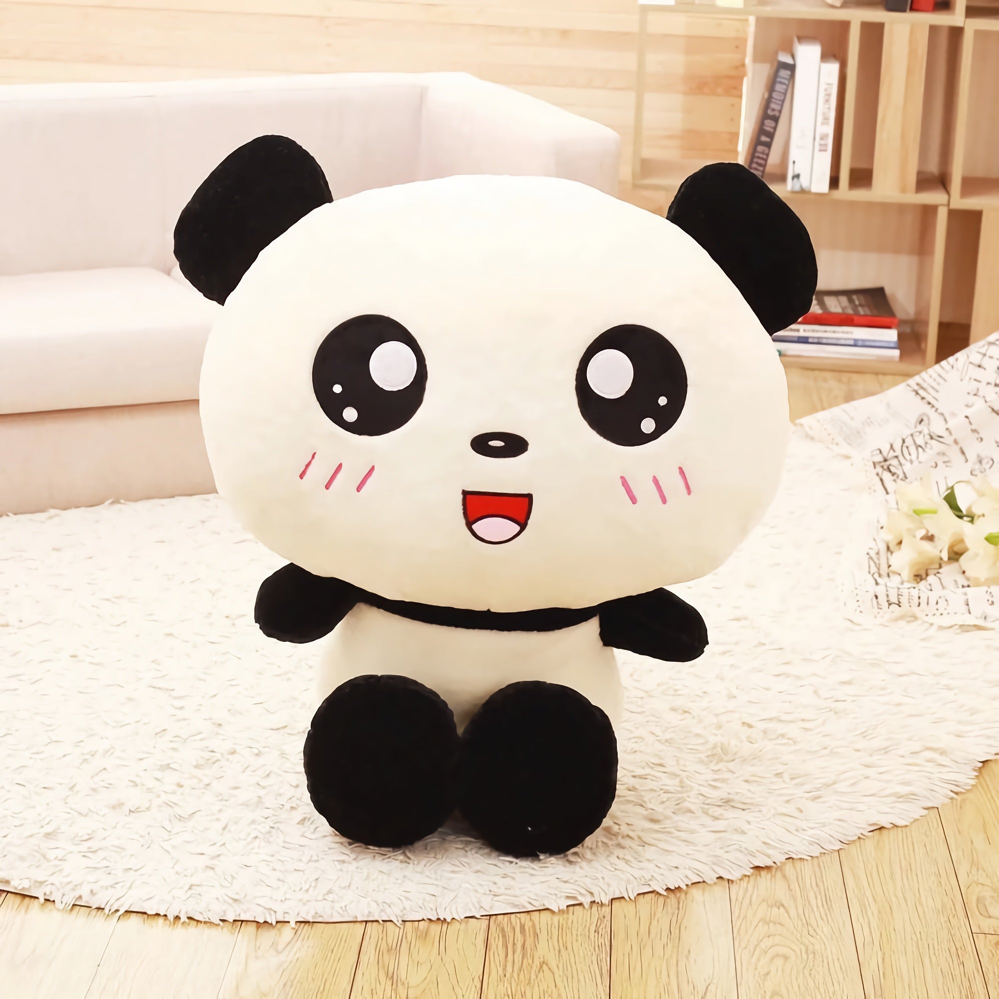 Big-Head Panda Plush - Hops and Pops - Cute - Plushies - Kawaii - Panda Plush - Size: Regular - Size: Big
