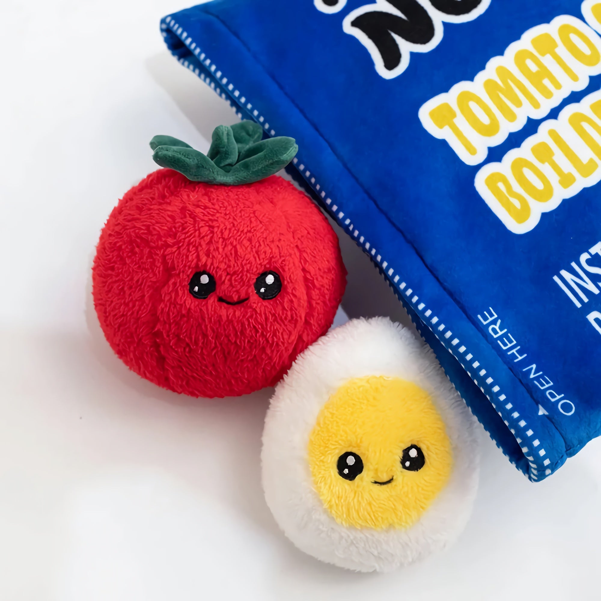 Blue Ramen Buddies, Peekaboo Plush Set - Hops and Pops - Cute - Plushies - Kawaii - Theme: Food-Inspired
