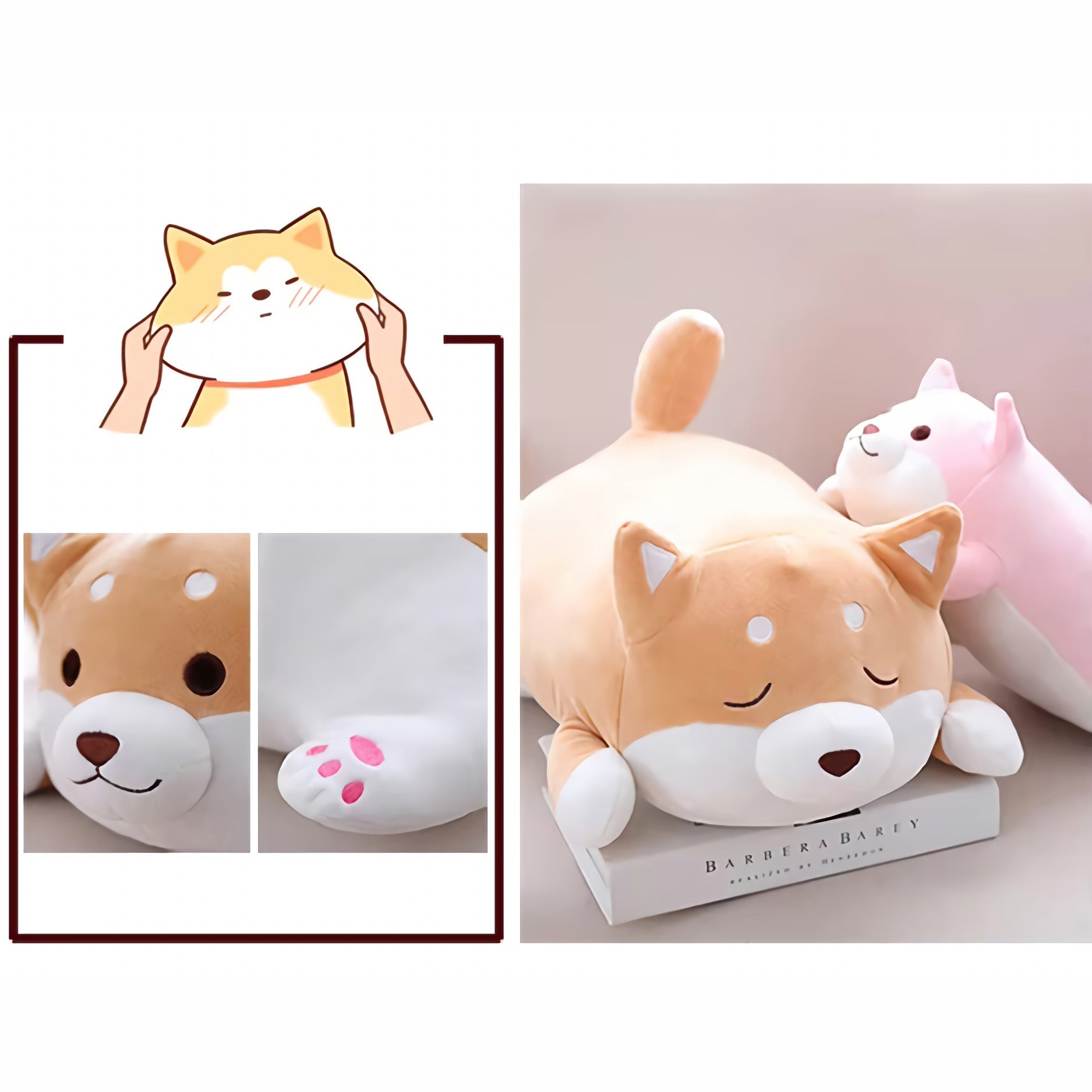 Bubble Shiba Plush - Hops and Pops - Cute - Plushies - Kawaii - Dog Plush - Shape: Round