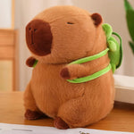 CapyNap Turtlepack Capybara Plushie - Hops and Pops - Cute - Plushies - Kawaii - Capybara Plush - Brown