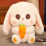 Carrot Cuddle Bunny Plush - Hops and Pops - Cute - Plushies - Kawaii - Rabbit Plush - Size: Small - Size: Regular - Size: Big