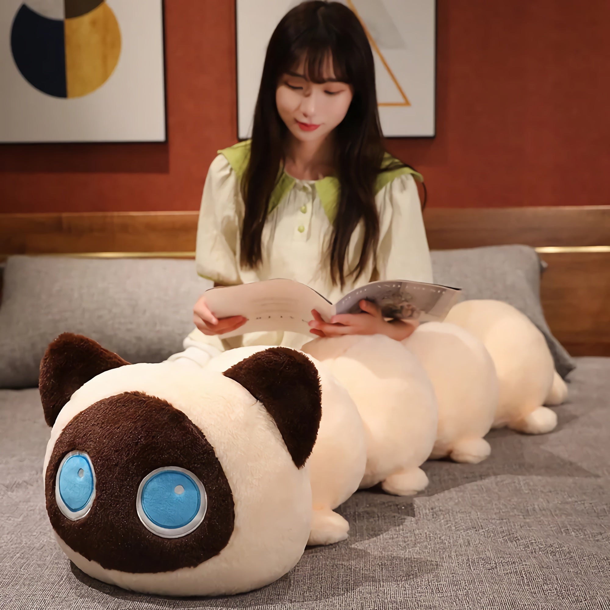 Caterpurr Cats - The Adorably Long Cat Plushies - Hops and Pops - Cute - Plushies - Kawaii - Cat Plush - Stuffed Animals