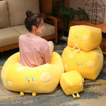 Cheddar Chonk - The Cheese Cube Plush with Legs! - Hops and Pops - Cute - Plushies - Kawaii - Theme: Food-Inspired
