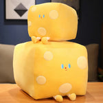 Cheddar Chonk - The Cheese Cube Plush with Legs! - Hops and Pops - Cute - Plushies - Kawaii - Stuffed Animals