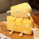 Cheddar Chonks - Kawaii Cheese Slice Plushies - Hops and Pops - Cute - Plushies - Kawaii - Shape: Triangular