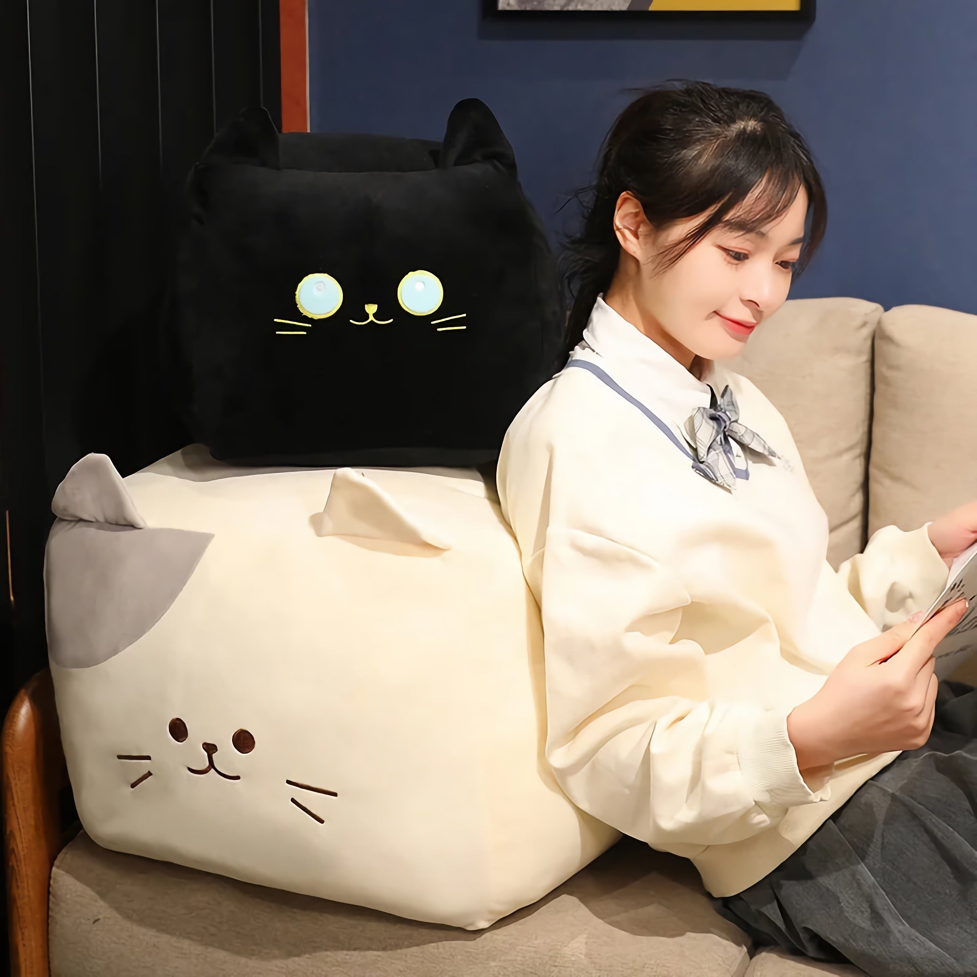 Chonk Cube Cats - Squishy Square Plush Pillows - Hops and Pops - Cute - Plushies - Kawaii - Cat Plush - Stuffed Animals