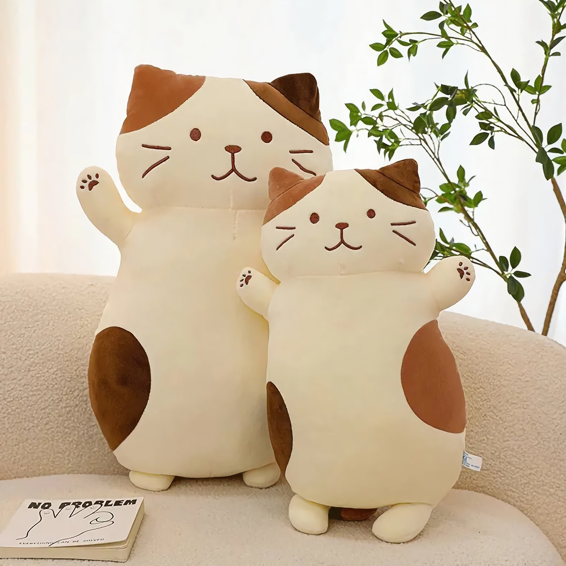 Chonky Belly Cat Looong Plushie - Hops and Pops - Cute - Plushies - Kawaii - Cat Plush - Stuffed Animals