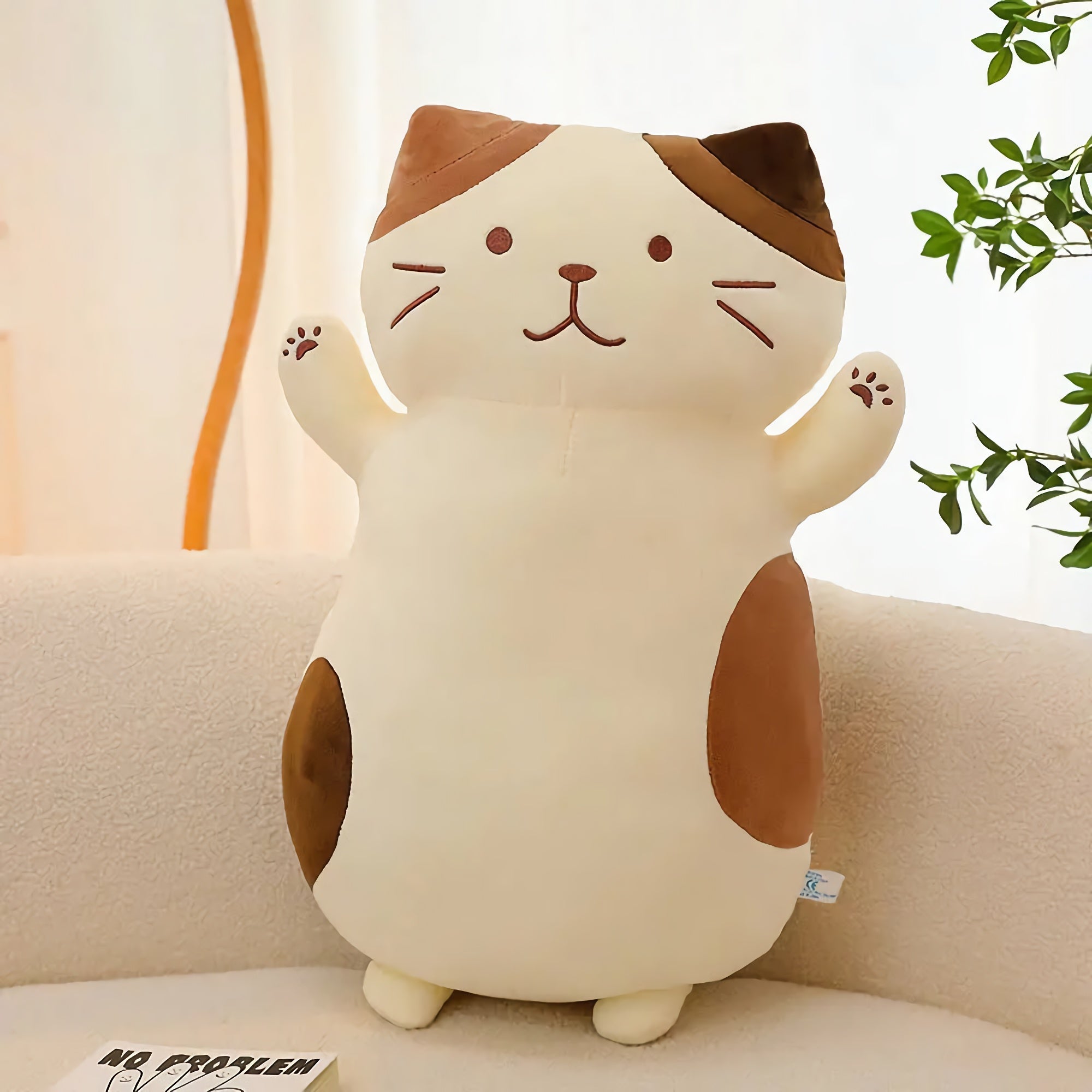 Chonky Belly Cat Looong Plushie - Hops and Pops - Cute - Plushies - Kawaii - Cat Plush - Size: Big - Size: Regular