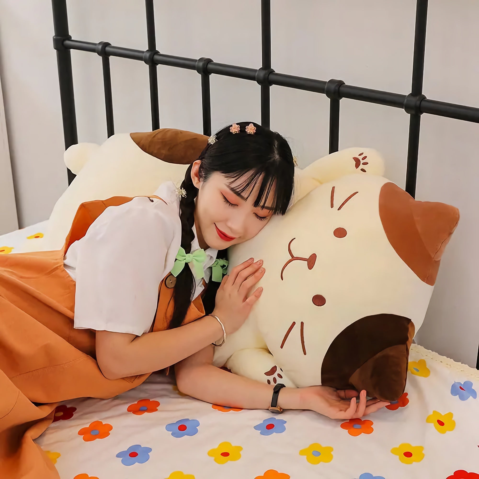 Chonky Belly Cat Looong Plushie - Hops and Pops - Cute - Plushies - Kawaii - Cat Plush - Stuffed Animals