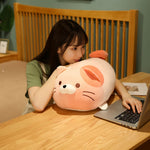 Chubby Cat Cuddle Plush - Hops and Pops - Cute - Plushies - Kawaii - Cat Plush - Pet Animals Plush