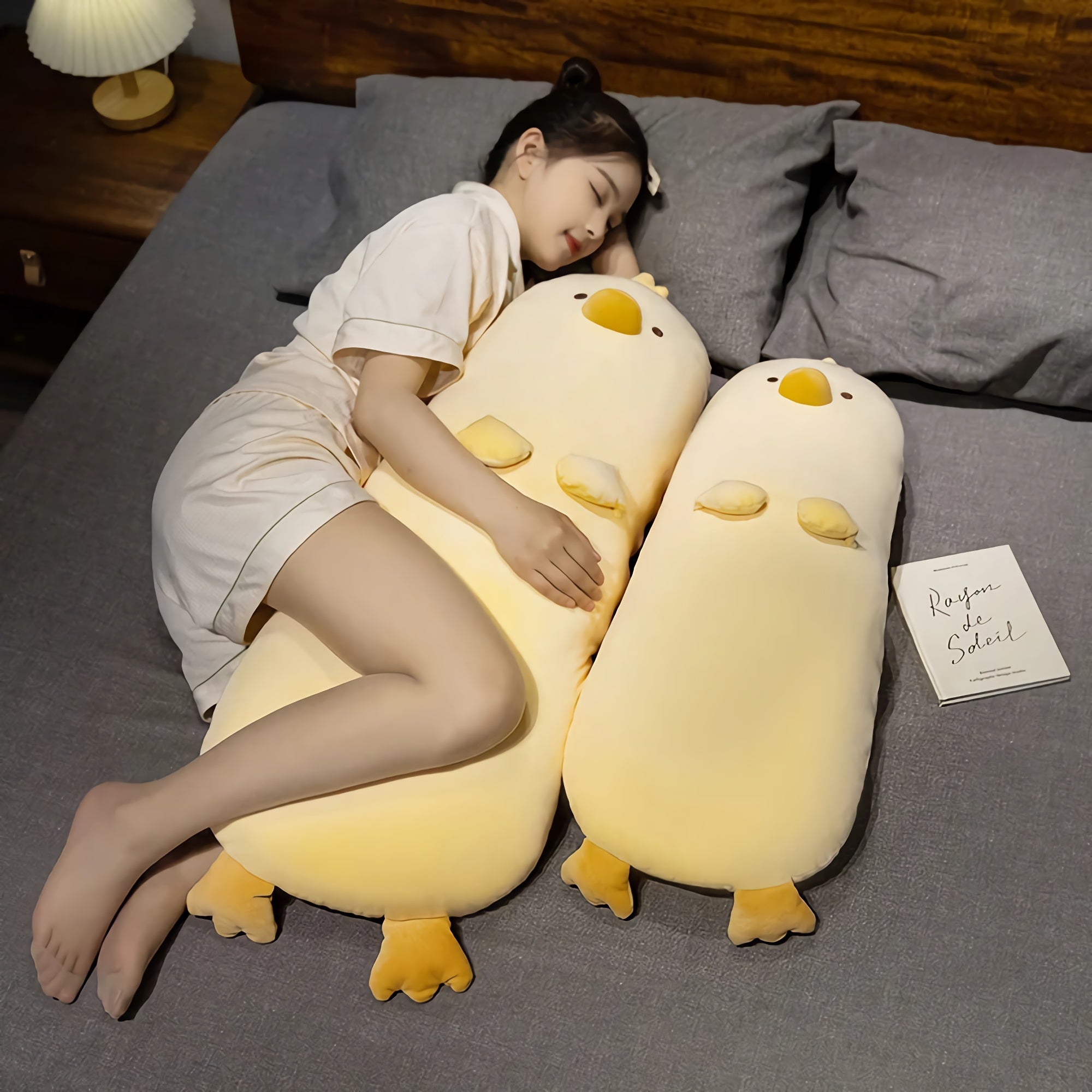 Chubby Huggable Duck Plushie - Hops and Pops - Cute - Plushies - Kawaii - Duck Plush - Stuffed Animals