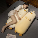 Chubby Huggable Duck Plushie - Hops and Pops - Cute - Plushies - Kawaii - Duck Plush - Shape: Long