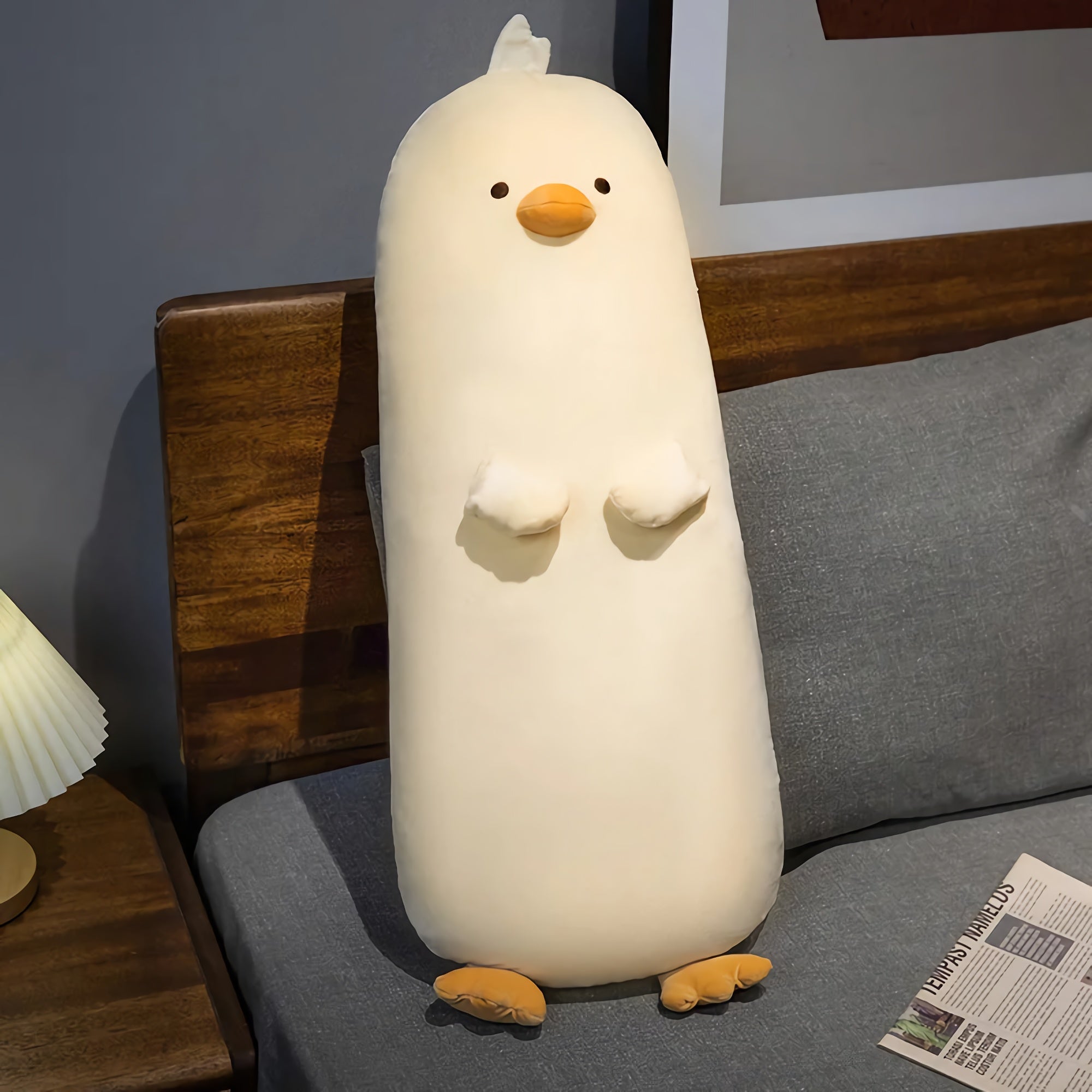 Chubby Huggable Duck Plushie - Hops and Pops - Cute - Plushies - Kawaii - Duck Plush - Stuffed Animals