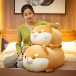 Chubby Shiba Plush - Hops and Pops - Cute - Plushies - Kawaii - Dog Plush - Beige