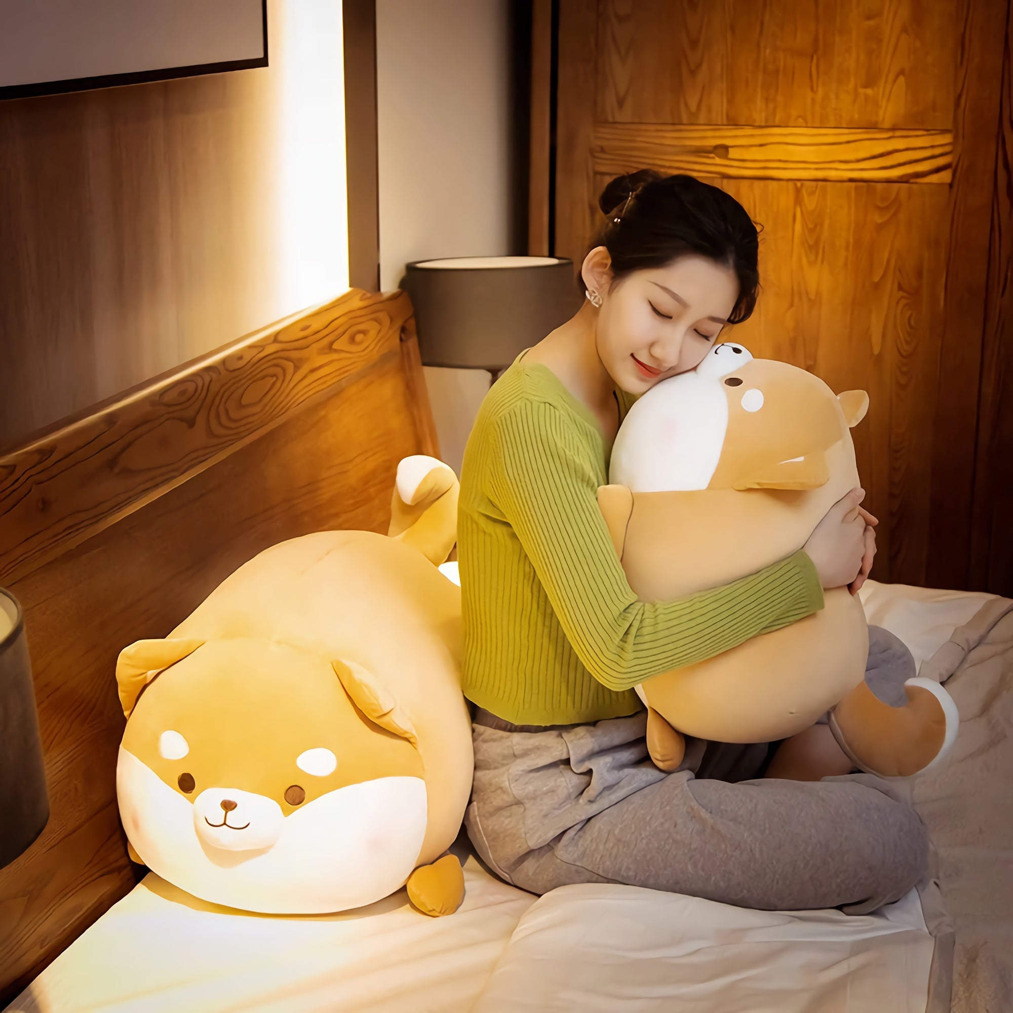 Chubby Shiba Plush - Hops and Pops - Cute - Plushies - Kawaii - Dog Plush - Theme: Kawaii/Cute