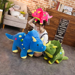Chubby Triceratops Plush Dino Companions - Hops and Pops - Cute - Plushies - Kawaii - Dinosaur Plush - Stuffed Animals