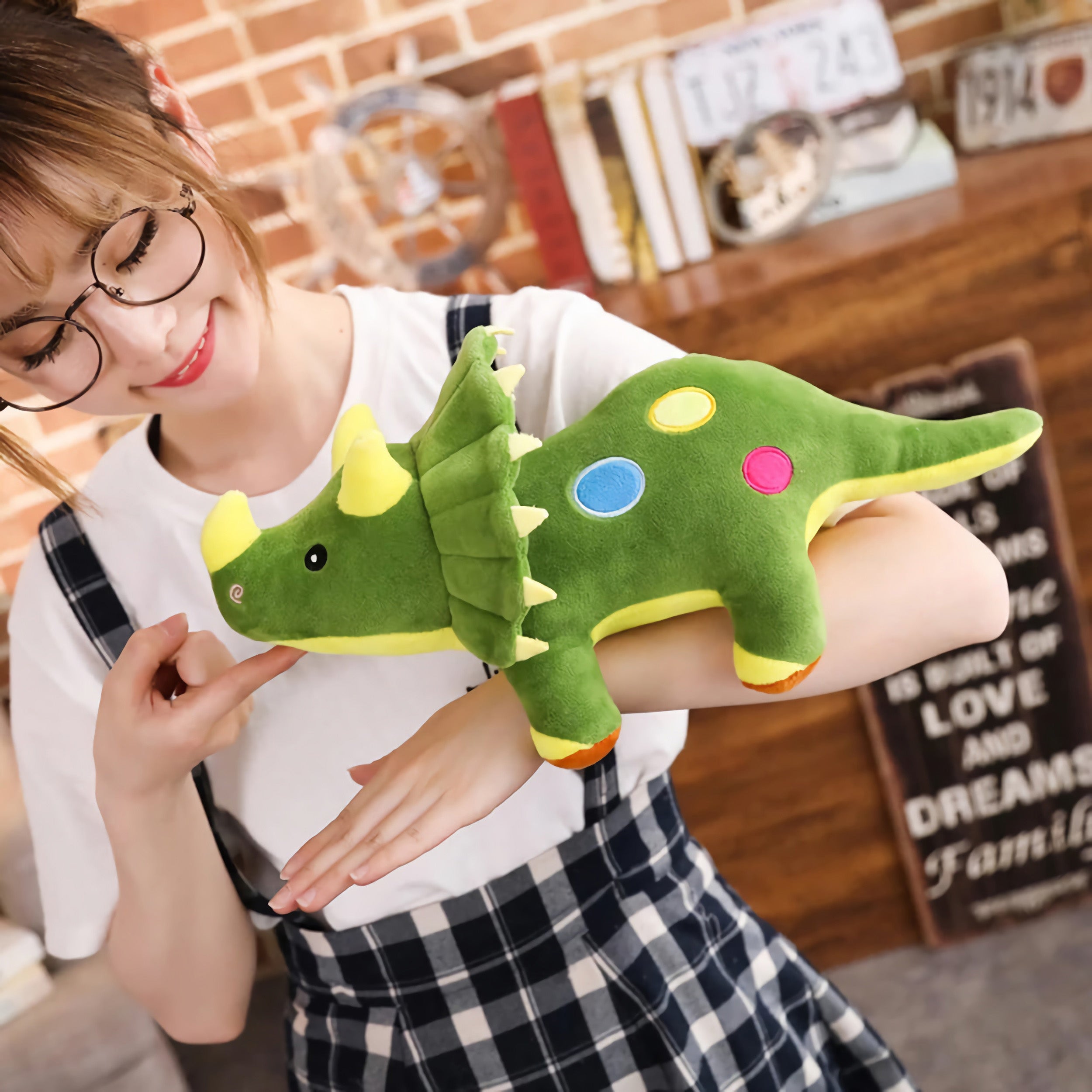 Chubby Triceratops Plush Dino Companions - Hops and Pops - Cute - Plushies - Kawaii - Dinosaur Plush - Stuffed Animals