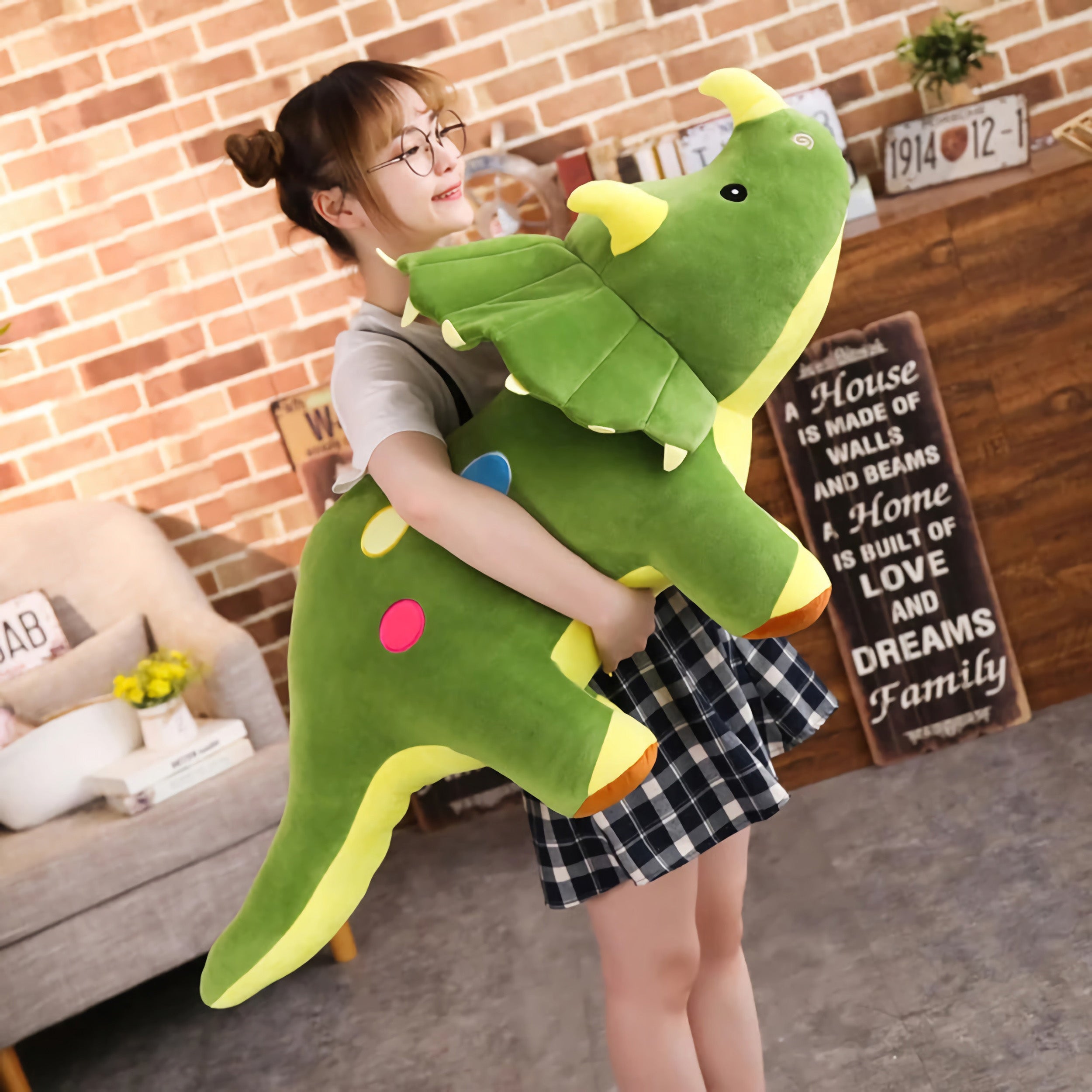 Chubby Triceratops Plush Dino Companions - Hops and Pops - Cute - Plushies - Kawaii - Dinosaur Plush - Stuffed Animals