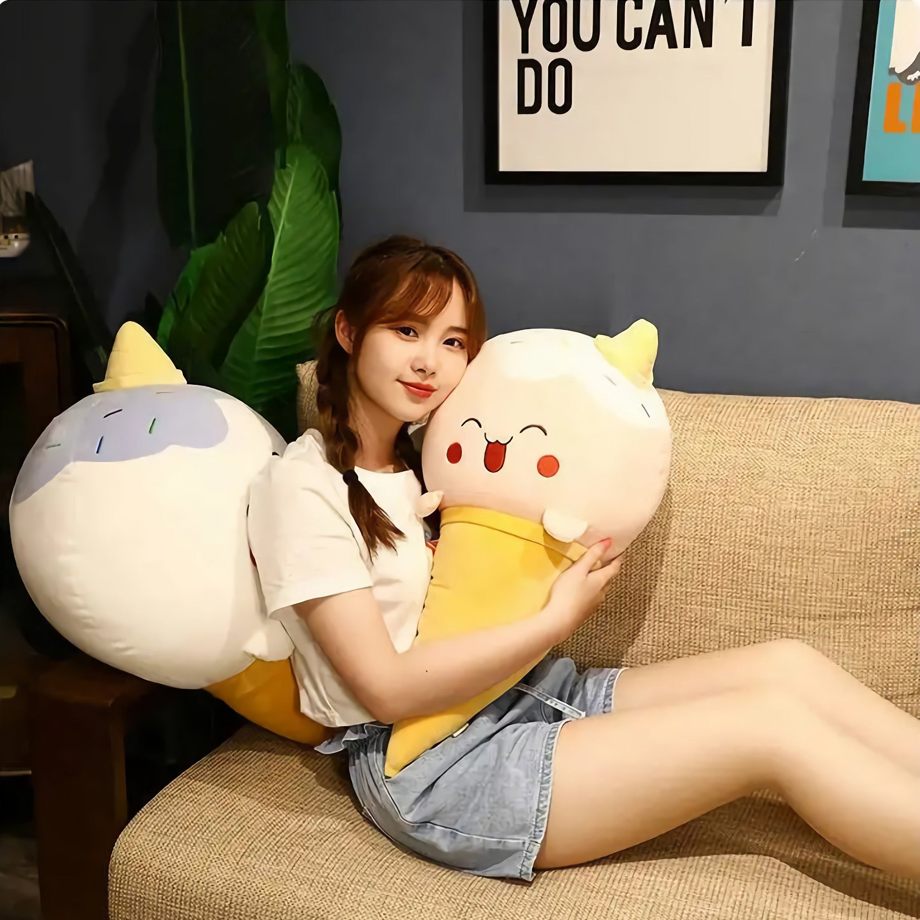 Cone Cuties, Kawaii Ice Cream Plush Cushions - Hops and Pops - Cute - Plushies - Kawaii - Sweets Plush - Happy Plush, Sad Plush, Funny Plush, Whimsical Plush