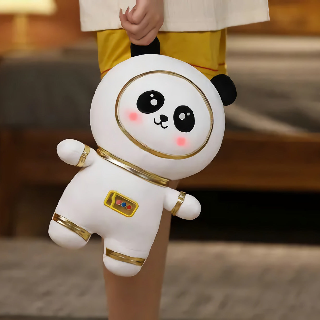 Cosmic Cuddle Panda, Plush Astronaut Explorer - Hops and Pops - Cute - Plushies - Kawaii - Panda Plush - Stuffed Animals