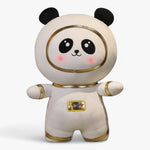 Cosmic Cuddle Panda, Plush Astronaut Explorer - Hops and Pops - Cute - Plushies - Kawaii - Panda Plush - Shape: Rectangular