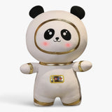 Cosmic Cuddle Panda, Plush Astronaut Explorer - Hops and Pops - Cute - Plushies - Kawaii - Panda Plush - Shape: Rectangular