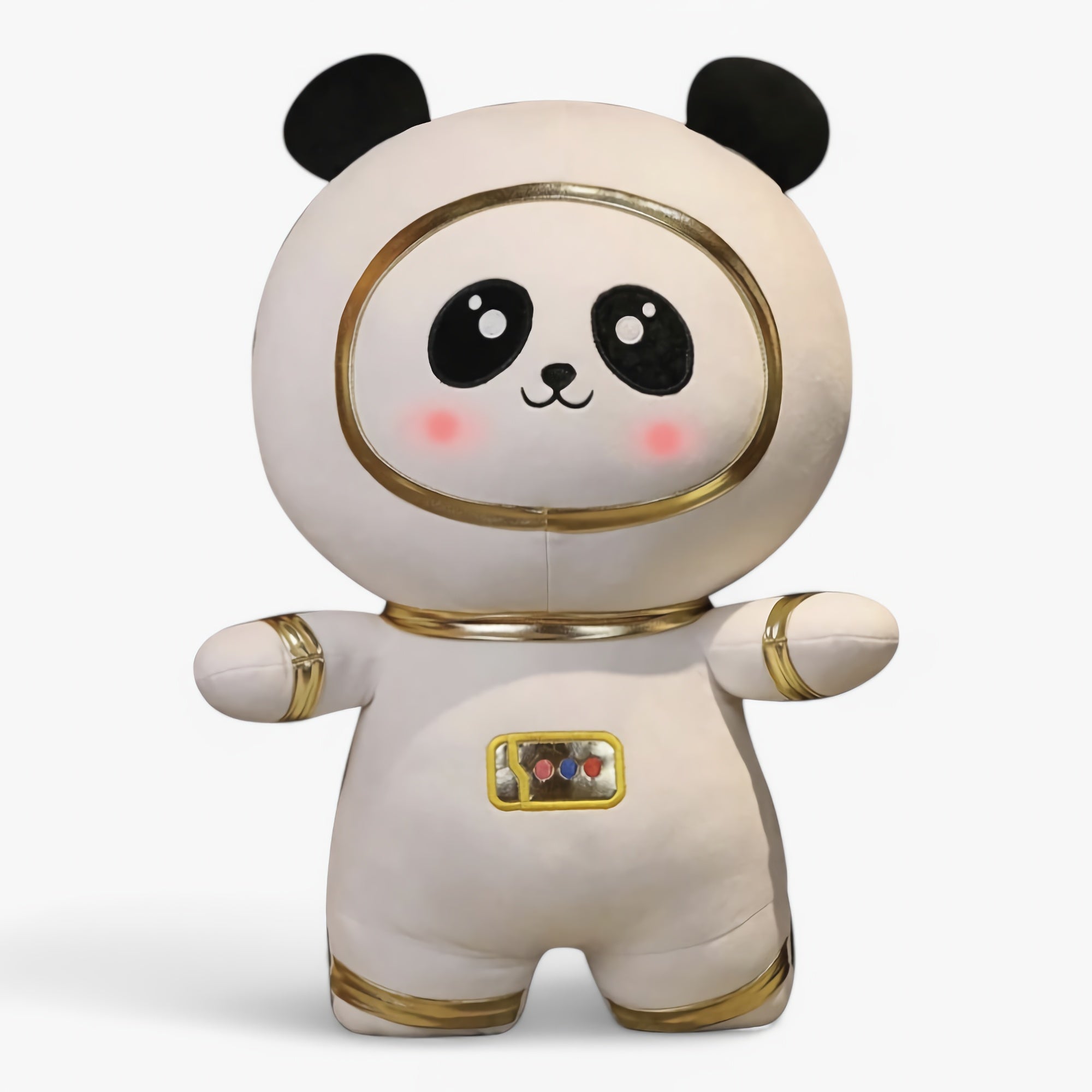 Cosmic Cuddle Panda, Plush Astronaut Explorer - Hops and Pops - Cute - Plushies - Kawaii - Panda Plush - Shape: Rectangular