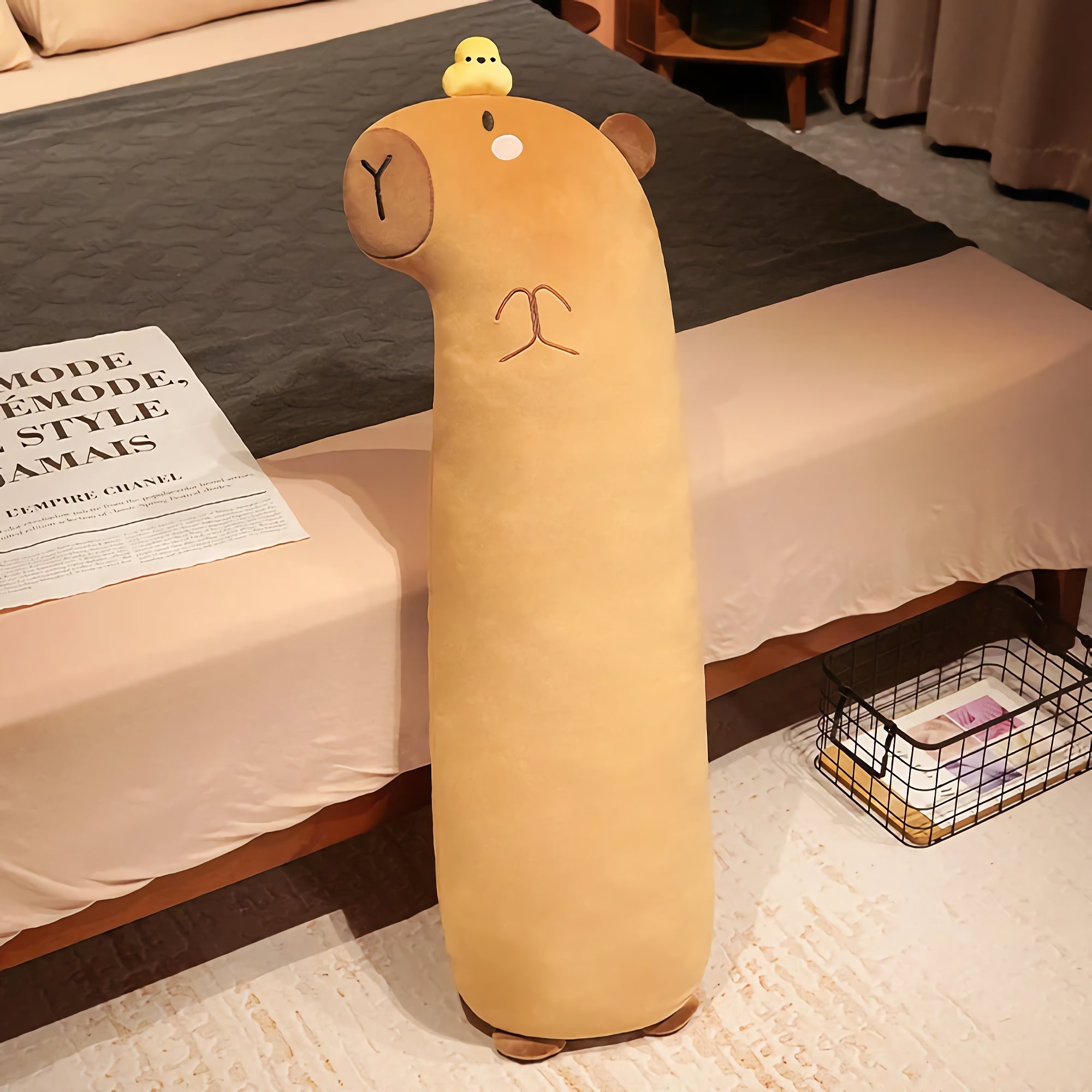 Cozy Capybara Hug Looong Plushie - Hops and Pops - Cute - Plushies - Kawaii - Capybara Plush - Stuffed Animals