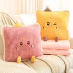 Cozy Hug Pocket Blanket Set - Hops and Pops - Cute - Plushies - Kawaii - Emojis Plush - Stuffed Animals